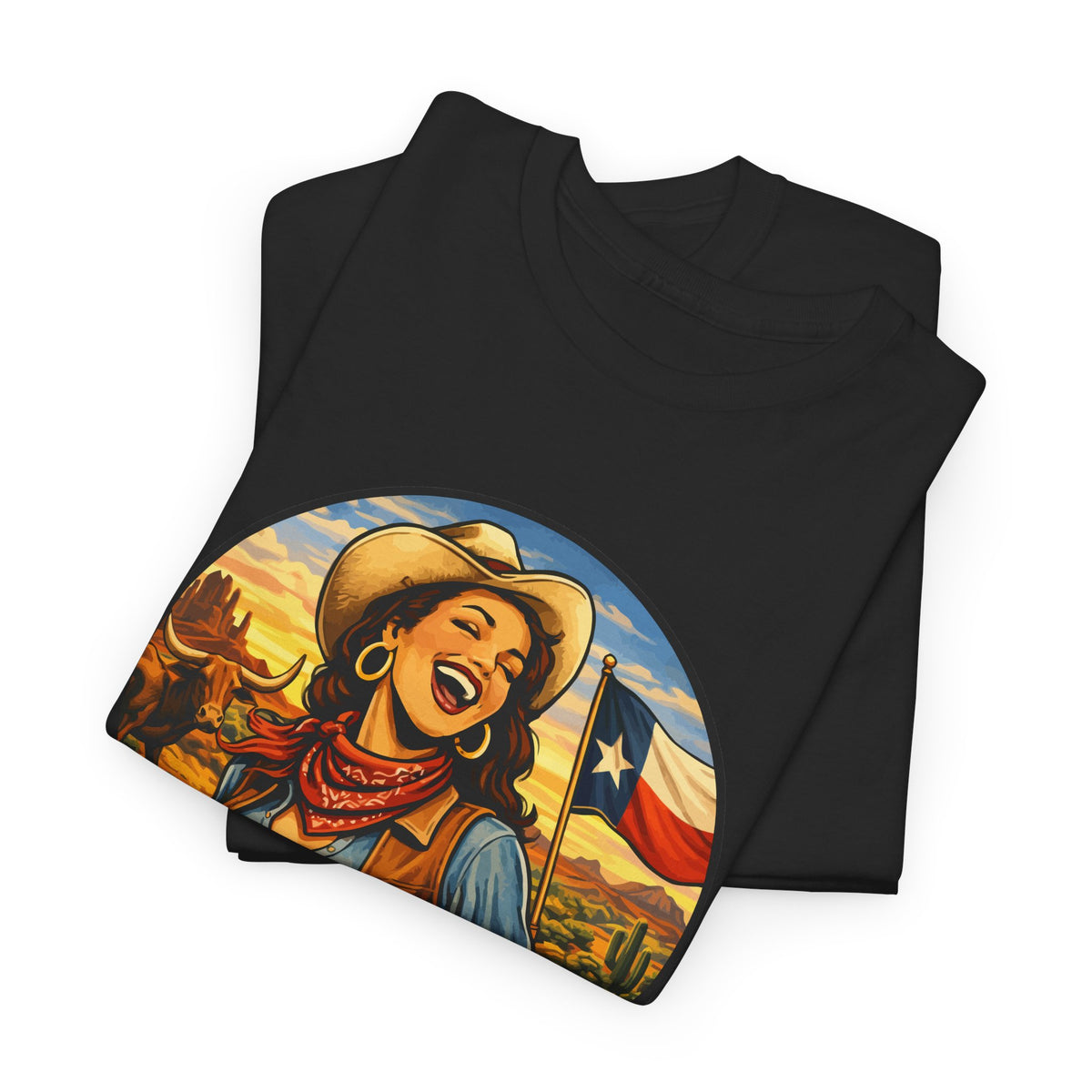 Texas Cowgirl T-Shirt – Vintage Western Texas Pride Graphic Tee