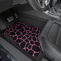 Pink Cracked Pattern Car Floor Mats – Black 4-Piece Set