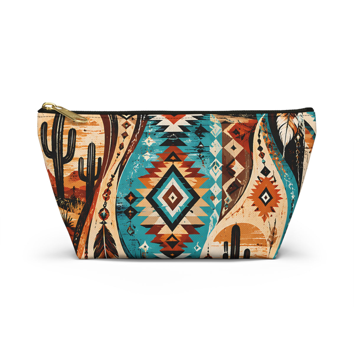 Southwestern Desert Pouch – Turquoise Western Print