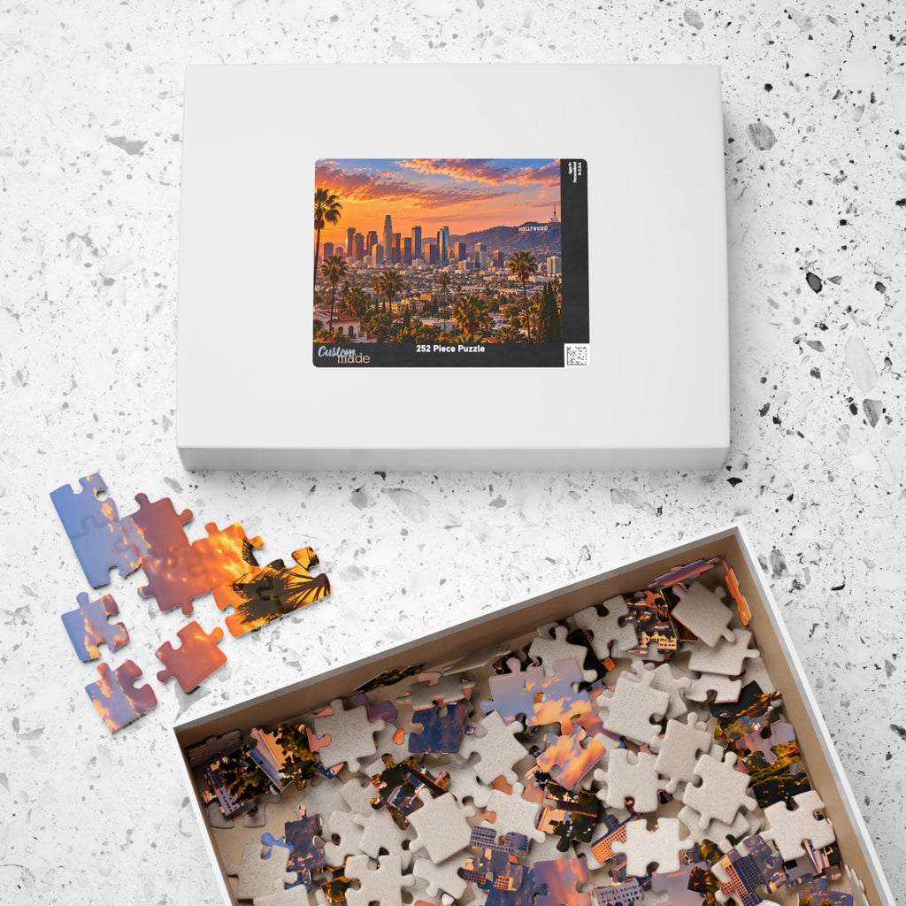 Los Angeles Puzzle – Hollywood & California Skyline Jigsaw Puzzle (110, 252, 520, 1014-piece)