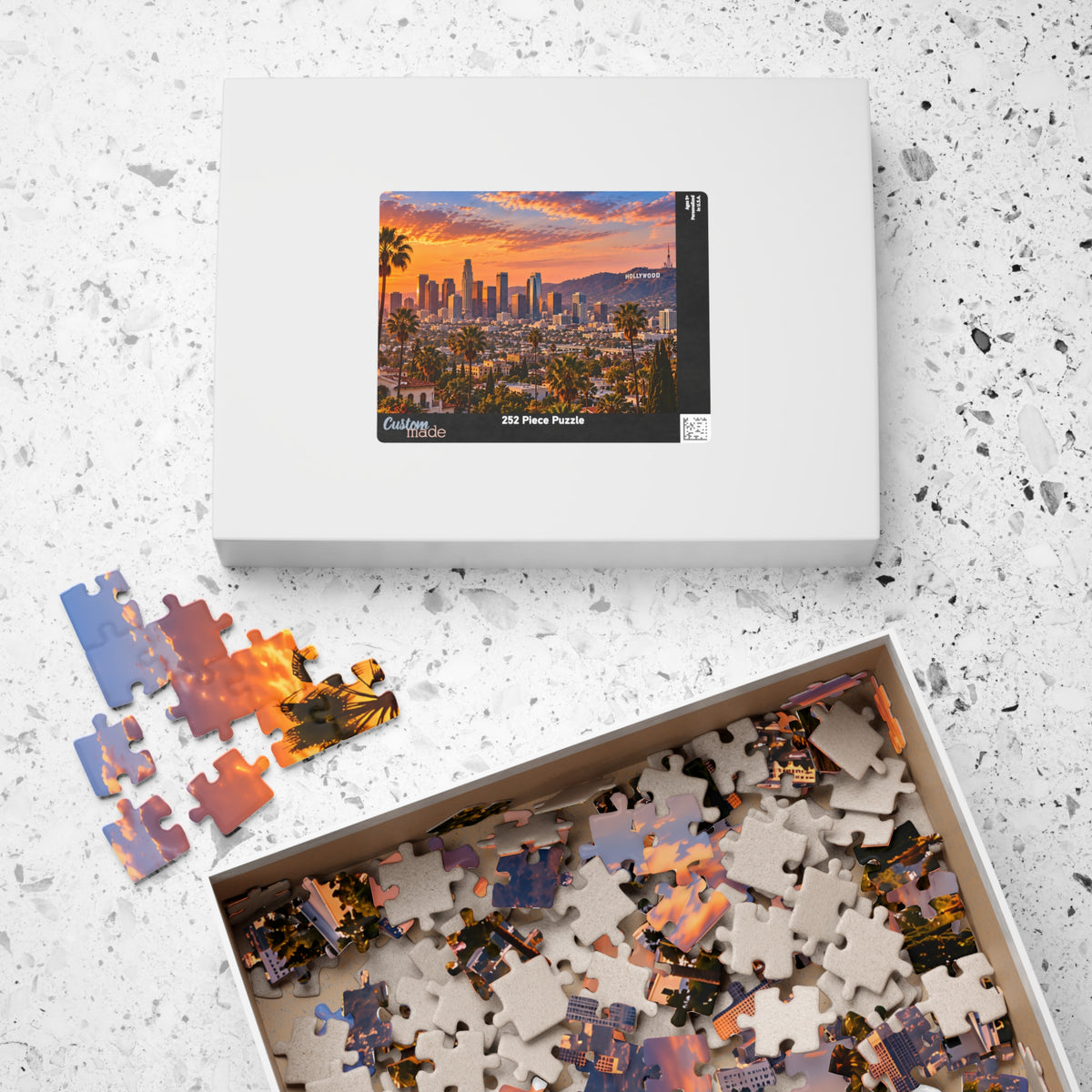 Los Angeles Puzzle – Hollywood & California Skyline Jigsaw Puzzle (110, 252, 520, 1014-piece)