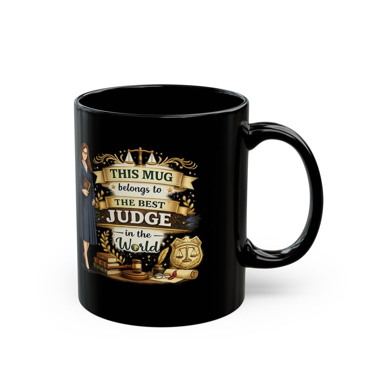 Best Judge Mug This Mug Belongs To The Best Judge in The World, Judge Gift Coffee Mug, Law Office Cup