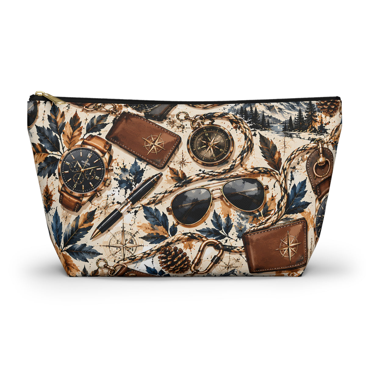 Explorer Adventure Pouch – Vintage Travel & Outdoor Print