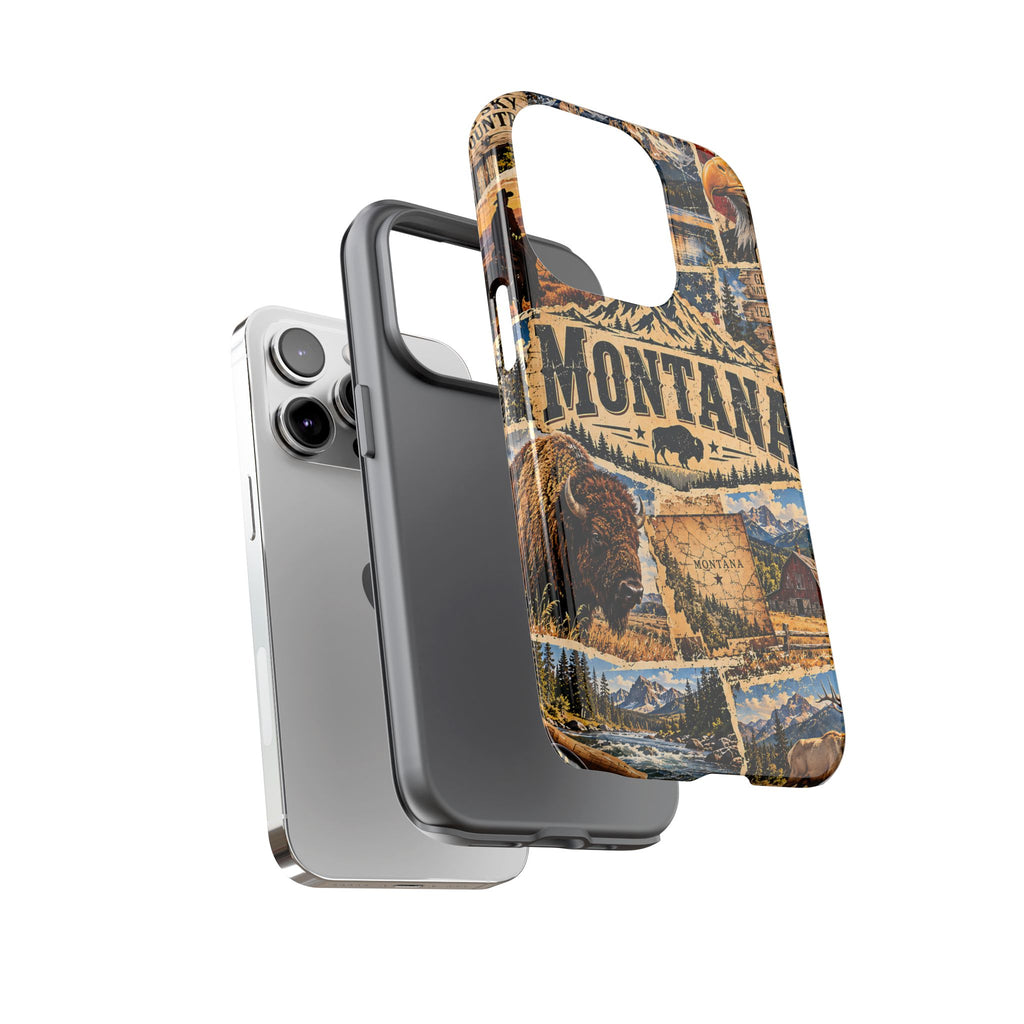 Montana Travel Collage Phone Case – Vintage Western Tough Case