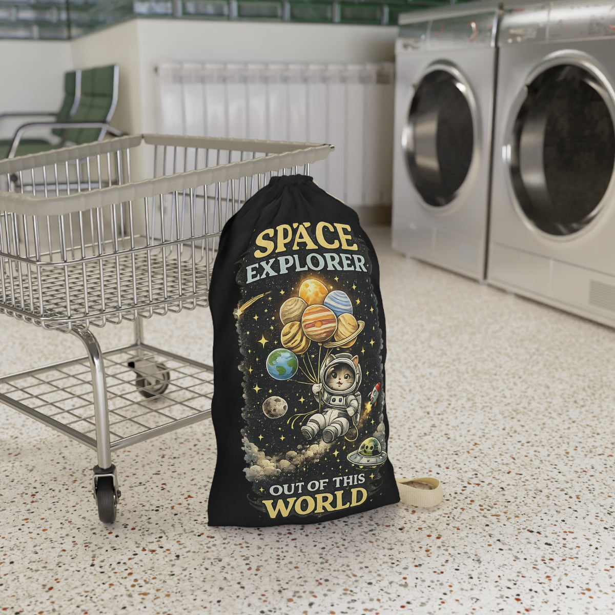 Space Explorer astronaut planets Laundry Bag | Out of This World celestial print