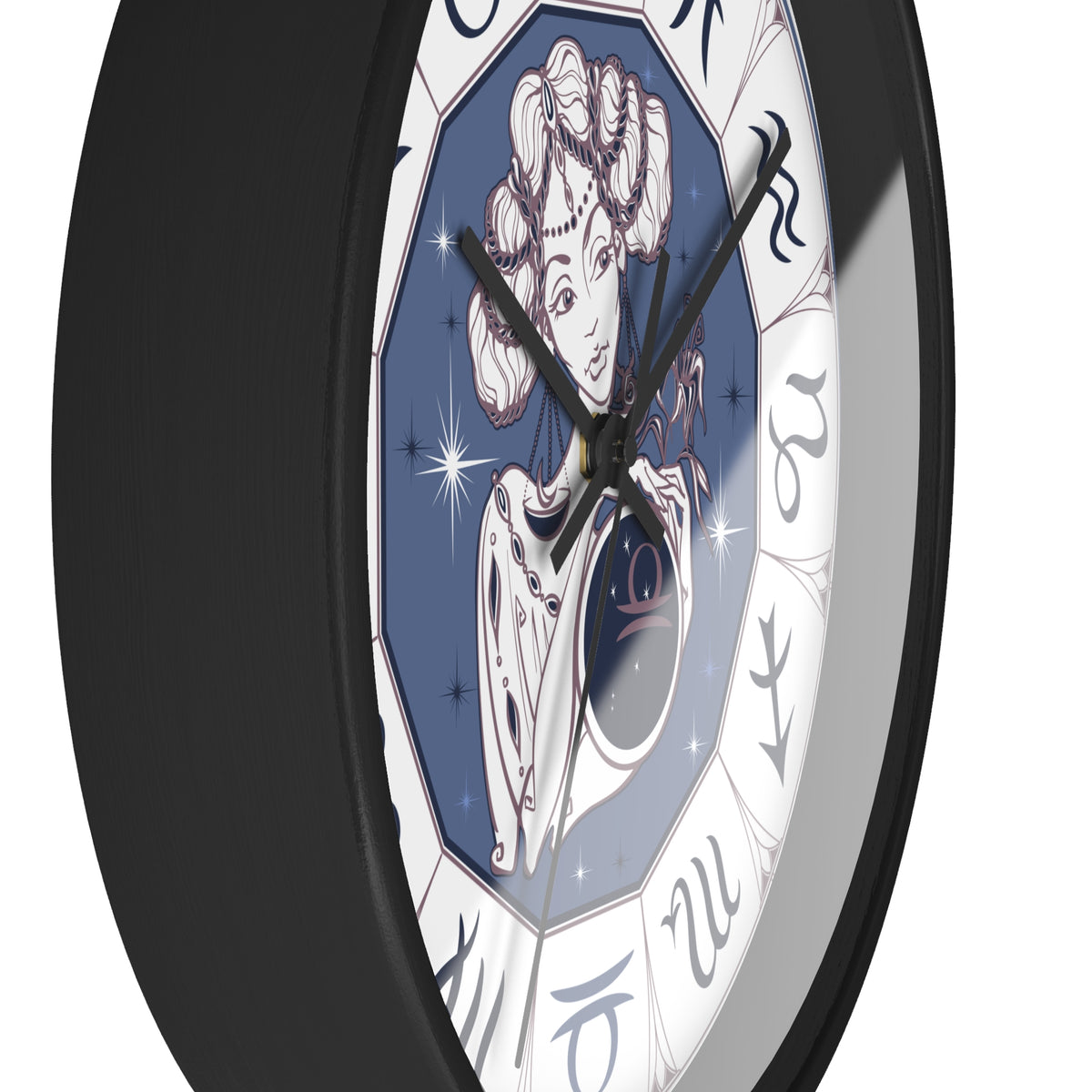 Zodiac Aries Illustration Wall Clock | Astrological Symbols Timepiece