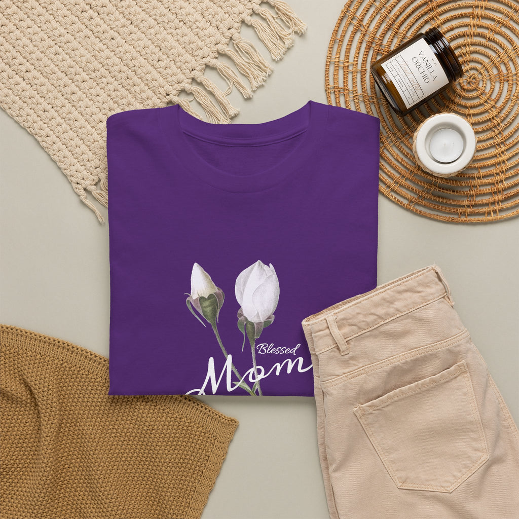 Mom Floral T-Shirt – Minimalist Women’s Cotton Graphic Tee