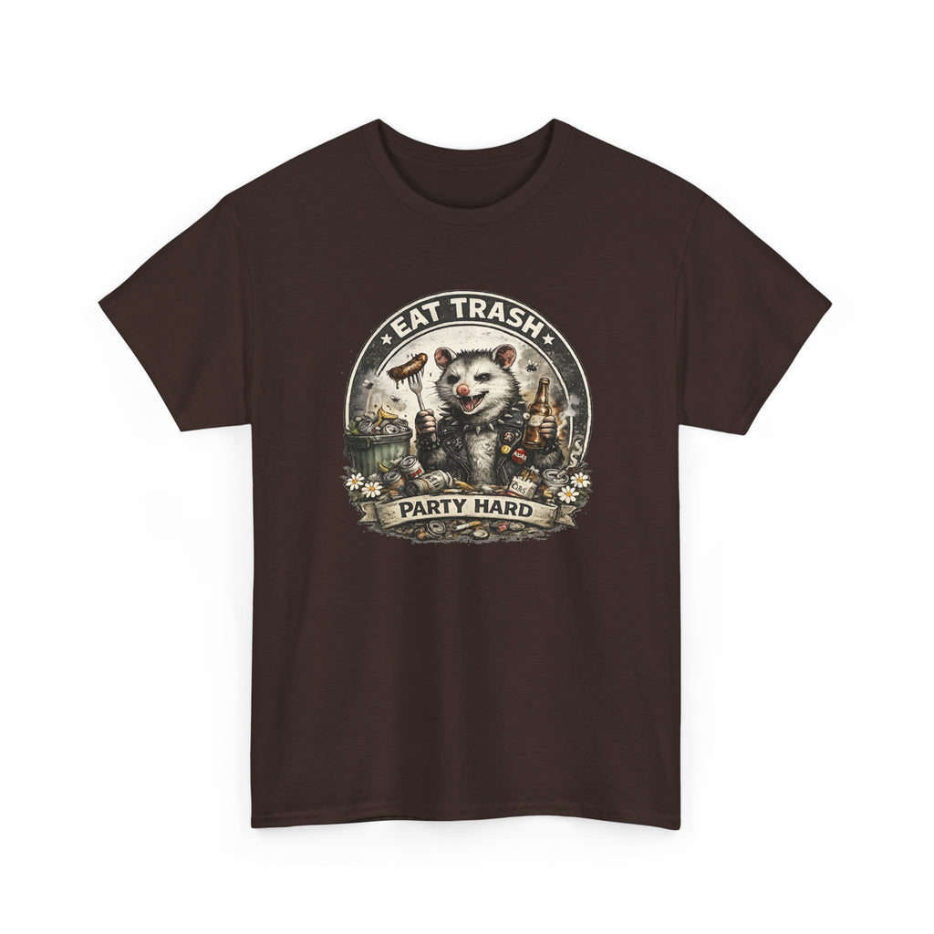 “Eat Trash, Party Hard” Opossum T-Shirt – Funny Graphic Tee