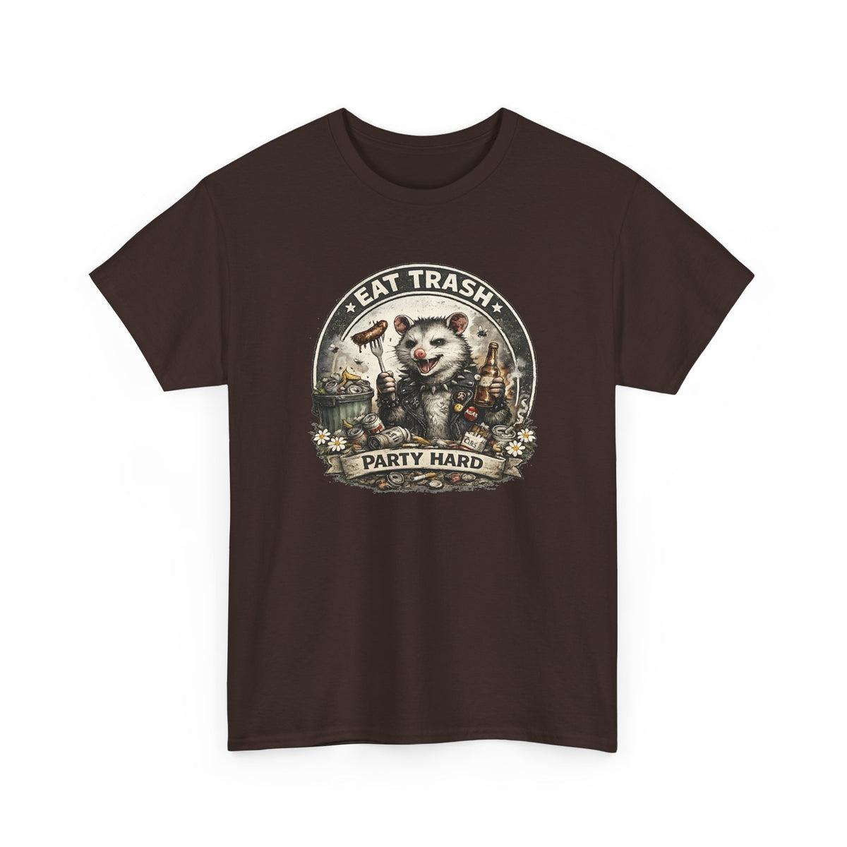 “Eat Trash, Party Hard” Opossum T-Shirt – Funny Graphic Tee