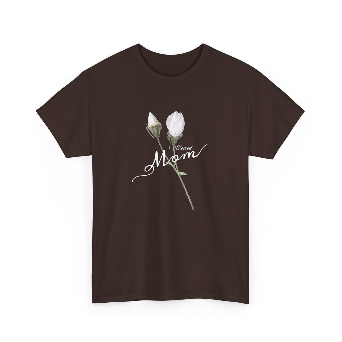 Mom Floral T-Shirt – Minimalist Women’s Cotton Graphic Tee