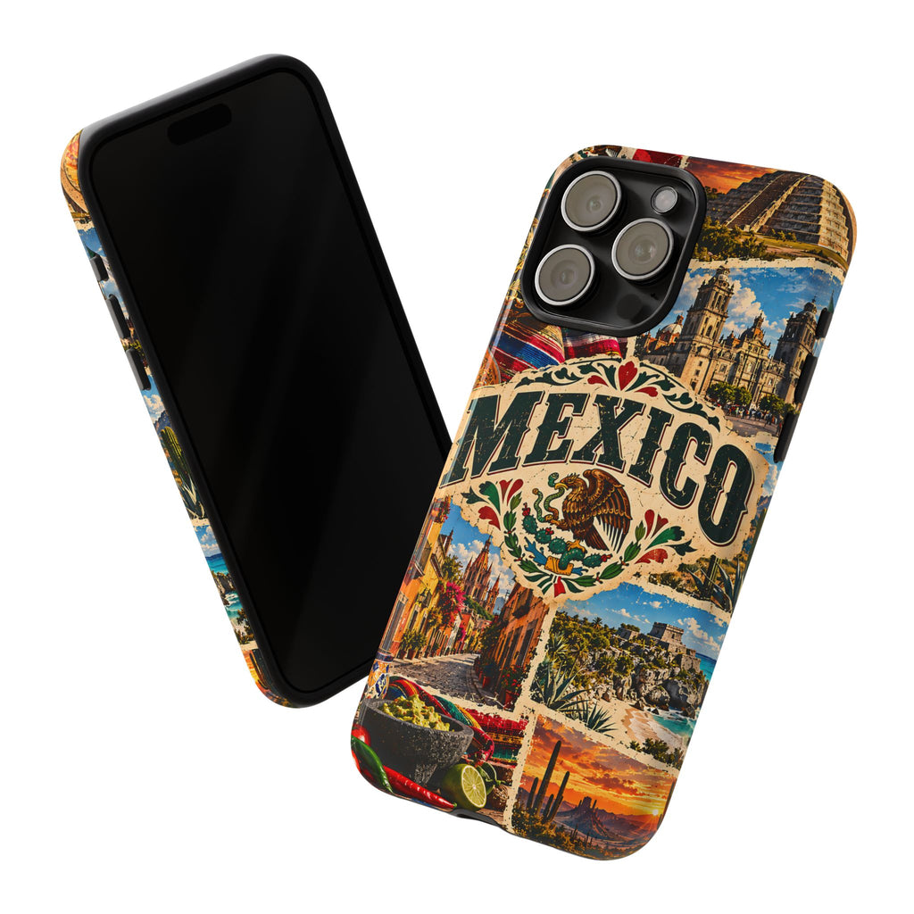 Mexico Travel Collage Tough Phone Case – Vintage Mexican Design