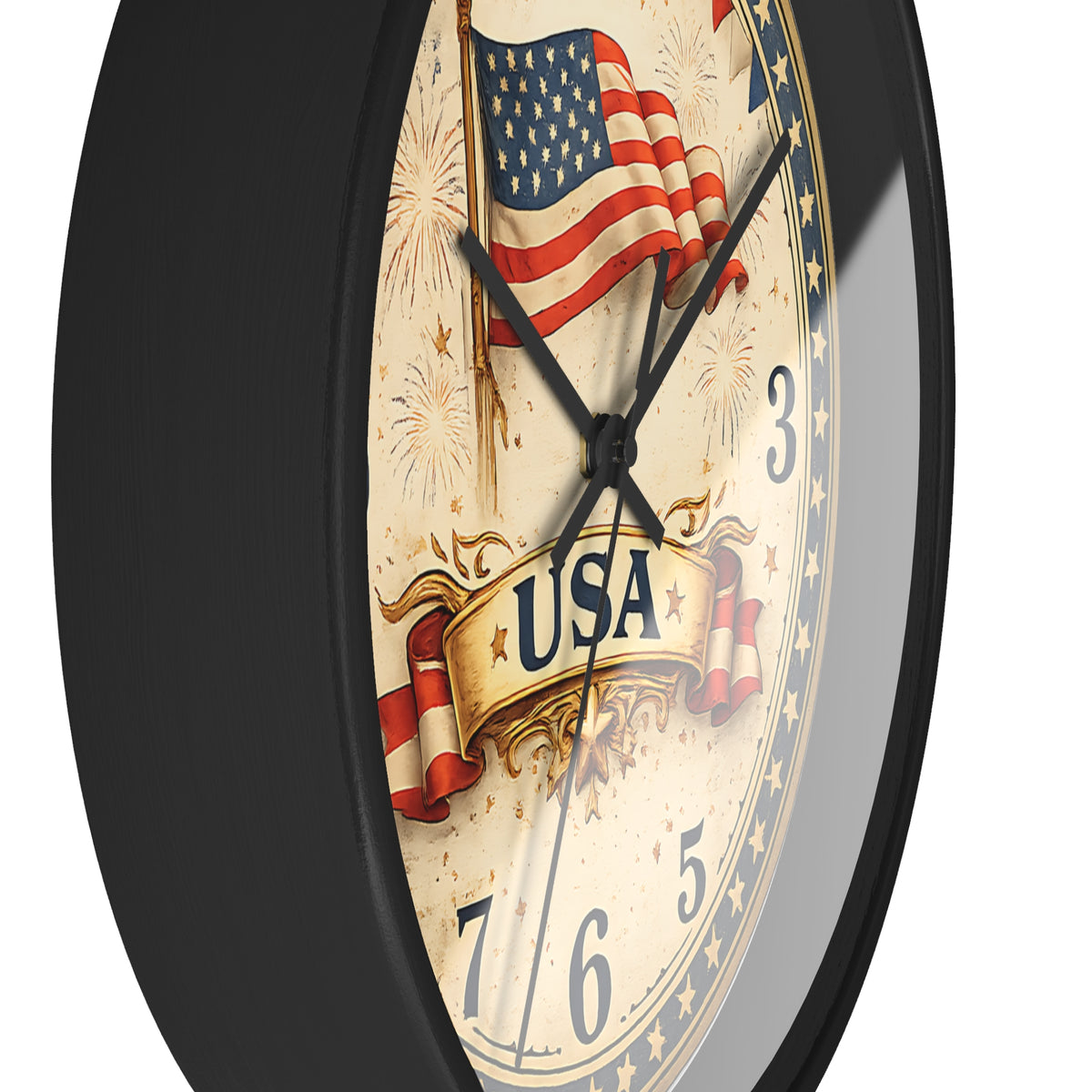 Vintage American Flag USA Wall Clock | Patriotic Home Decor