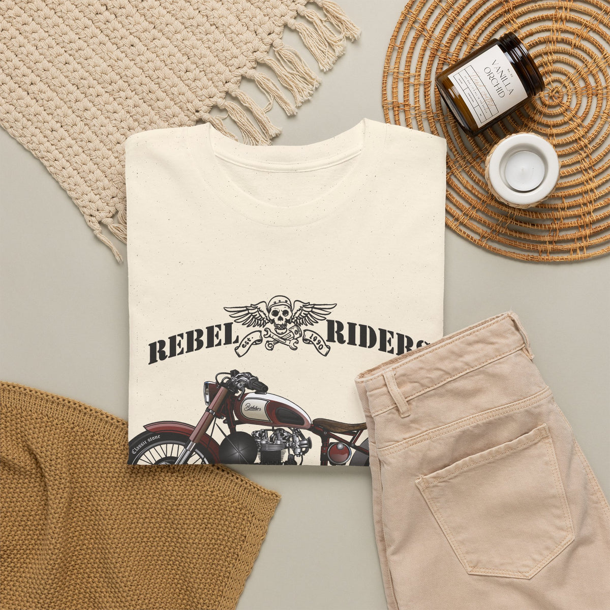 Rebel Riders T-Shirt – Vintage Motorcycle Biker Graphic Tee