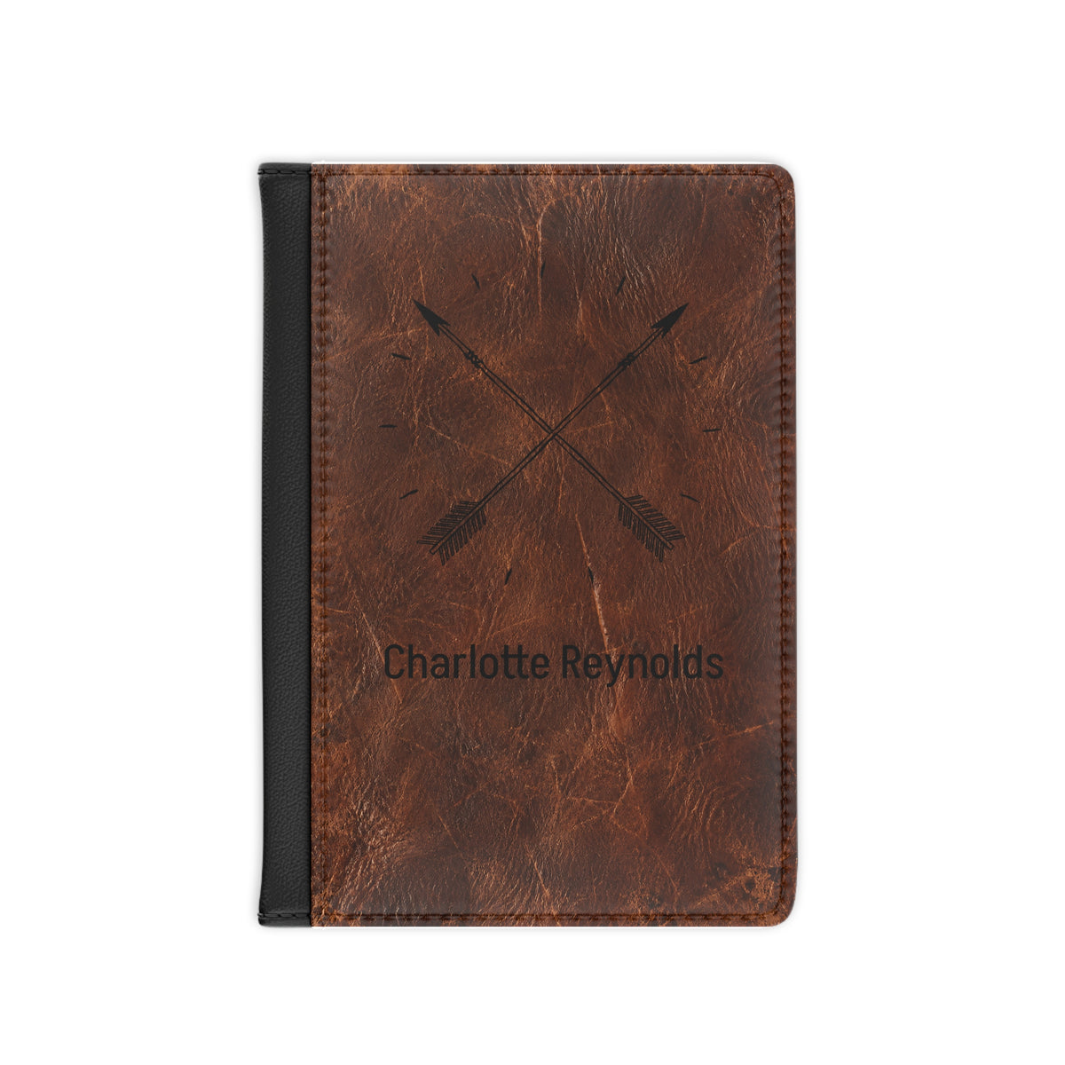Personalized Crossed Arrows Passport Cover with Name – RFID Blocking Travel Passport Holder