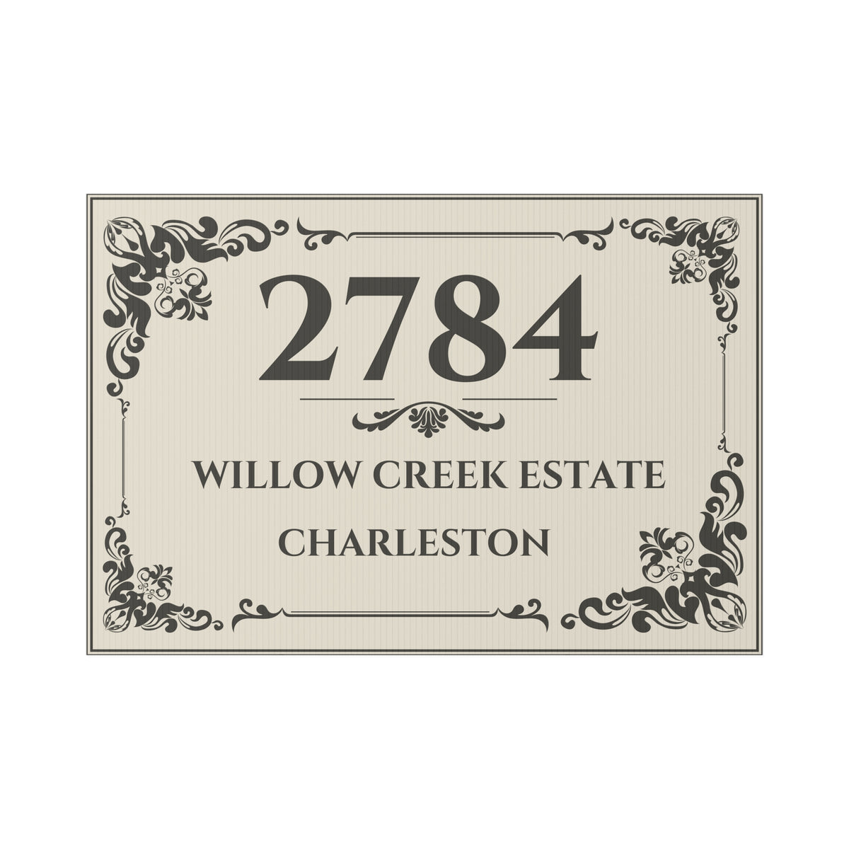 Personalized Estate Yard Sign – Custom House Number & Property Name – Y3