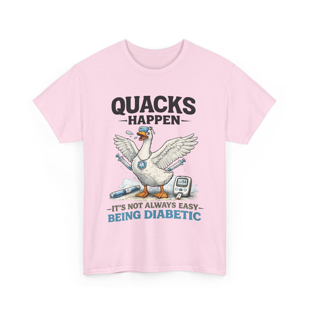 “Quacks Happen” Diabetes T-Shirt – Funny Diabetic Duck Graphic Tee