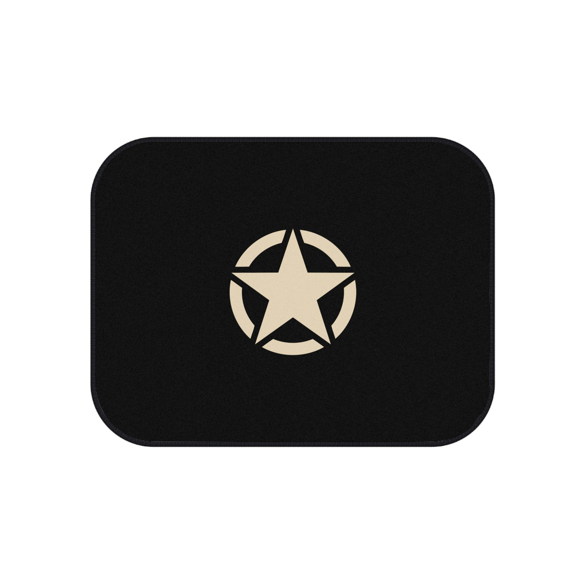 Military Star Car Floor Mats – Black 4-Piece Set