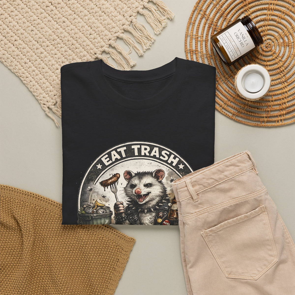 “Eat Trash, Party Hard” Opossum T-Shirt – Funny Graphic Tee