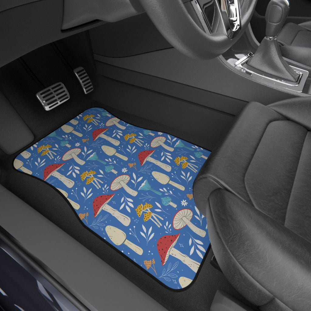 Mushroom Car Floor Mats – Colorful 4-Piece Set