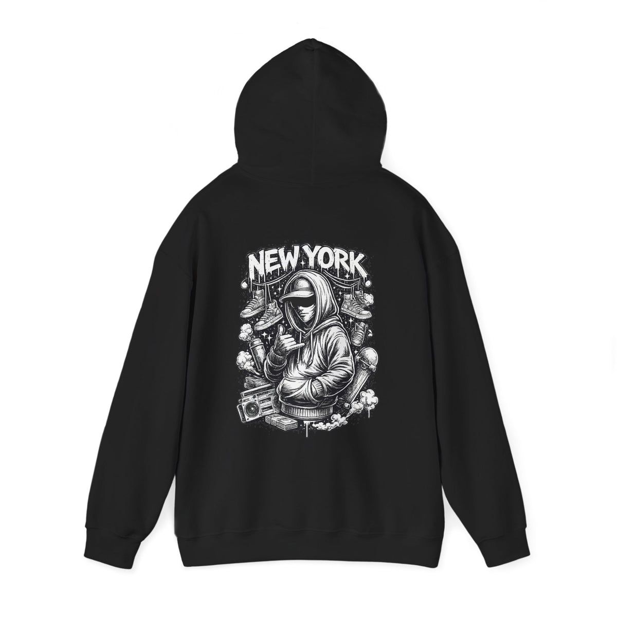 Copy of Hoodie New York Streetwear Graphic Hoodie Rooftop Graffiti DJ Design
