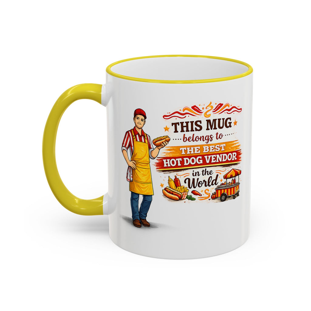Best Hot Dog Vendor Mug This Mug Belongs To The Best Hot Dog Vendor in the World, Funny Food Seller Gift