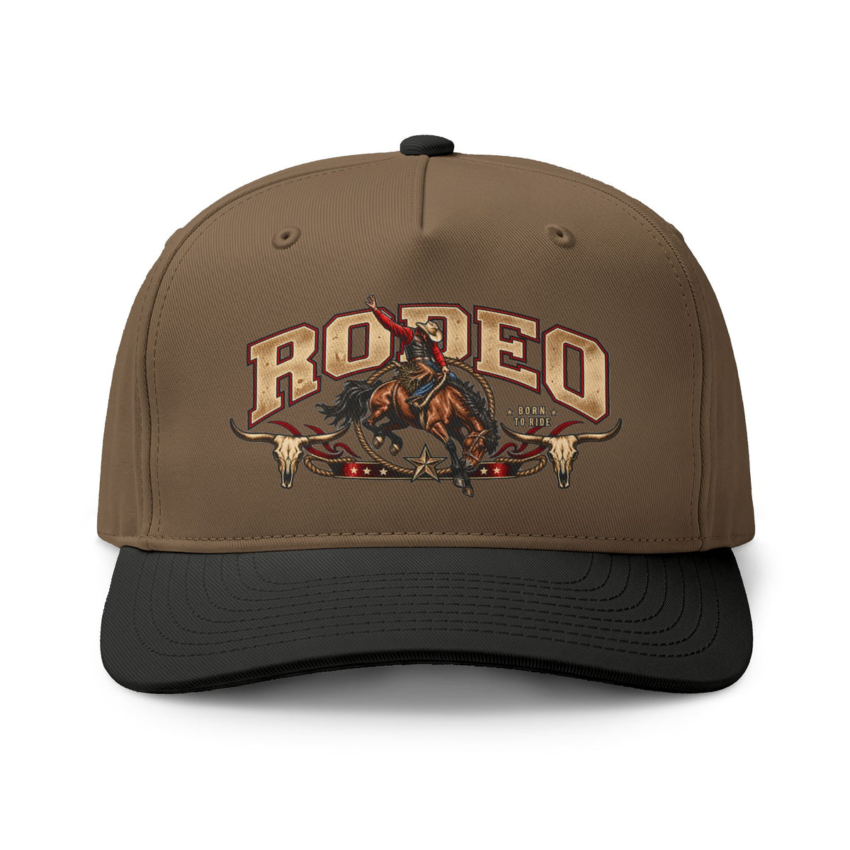 Rodeo Two-Tone Cap – Western Bull Rider Cowboy Hat