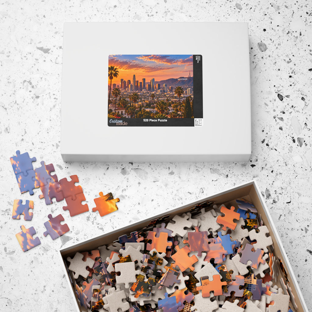 Los Angeles Puzzle – Hollywood & California Skyline Jigsaw Puzzle (110, 252, 520, 1014-piece)