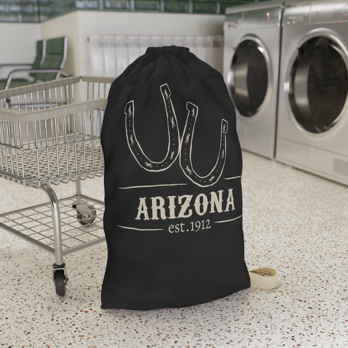 Arizona Horseshoes Laundry Bag | State Pride, Vintage Western Design