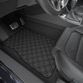 Black Geometric Car Floor Mats – 4-Piece Set