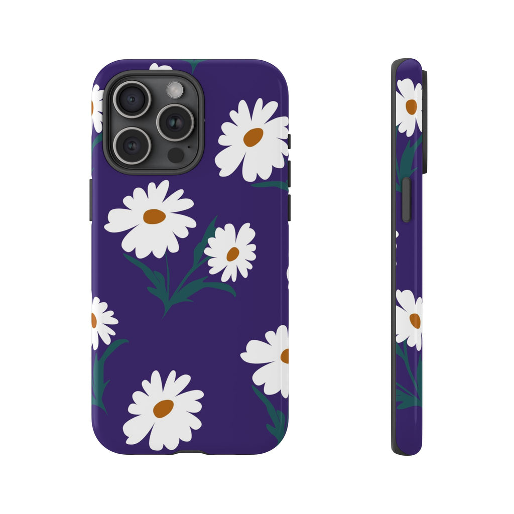 Purple Daisy Tough Phone Case – Floral Flower Design