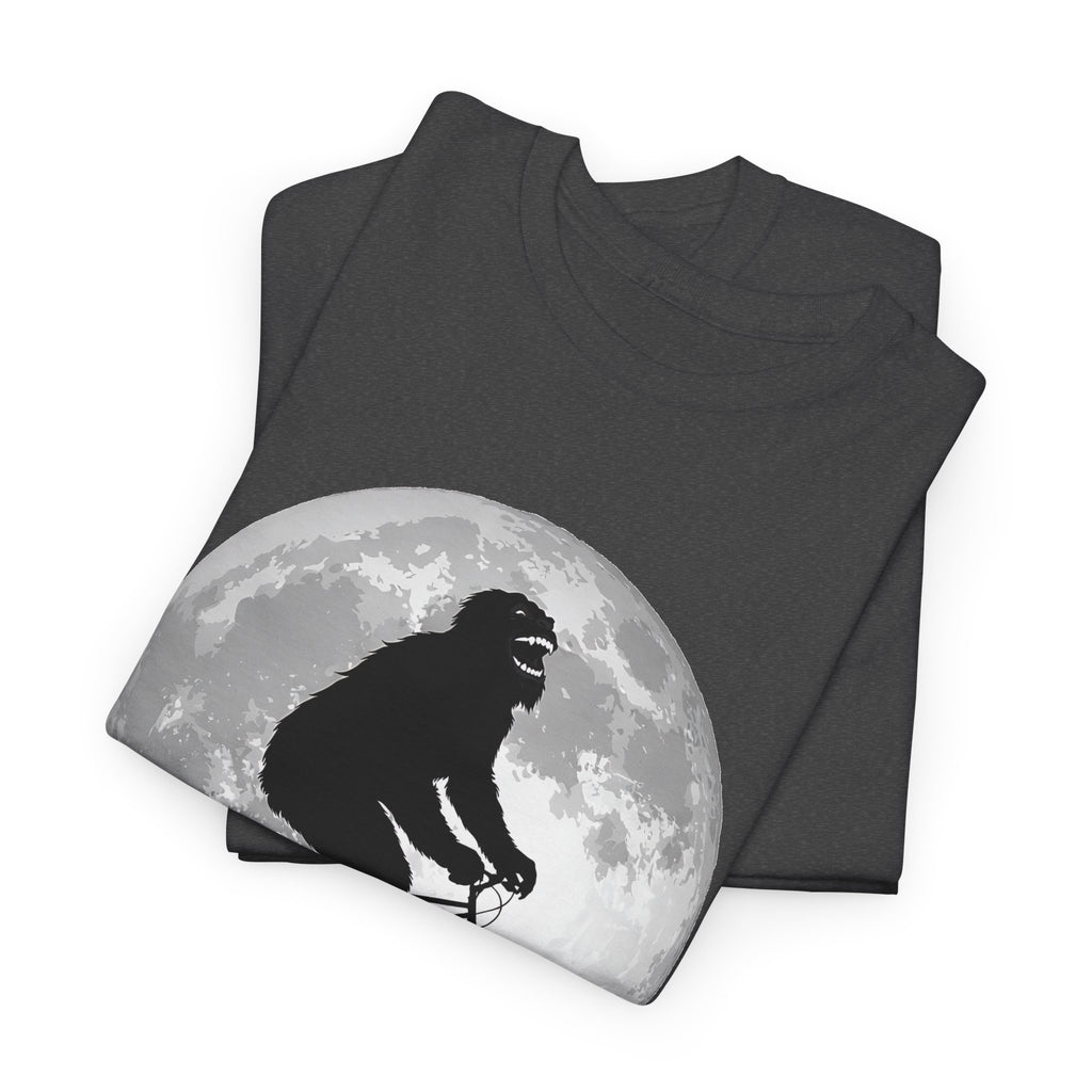 Bigfoot Bicycle T-Shirt – Moon & Nature Adventure Graphic Tee