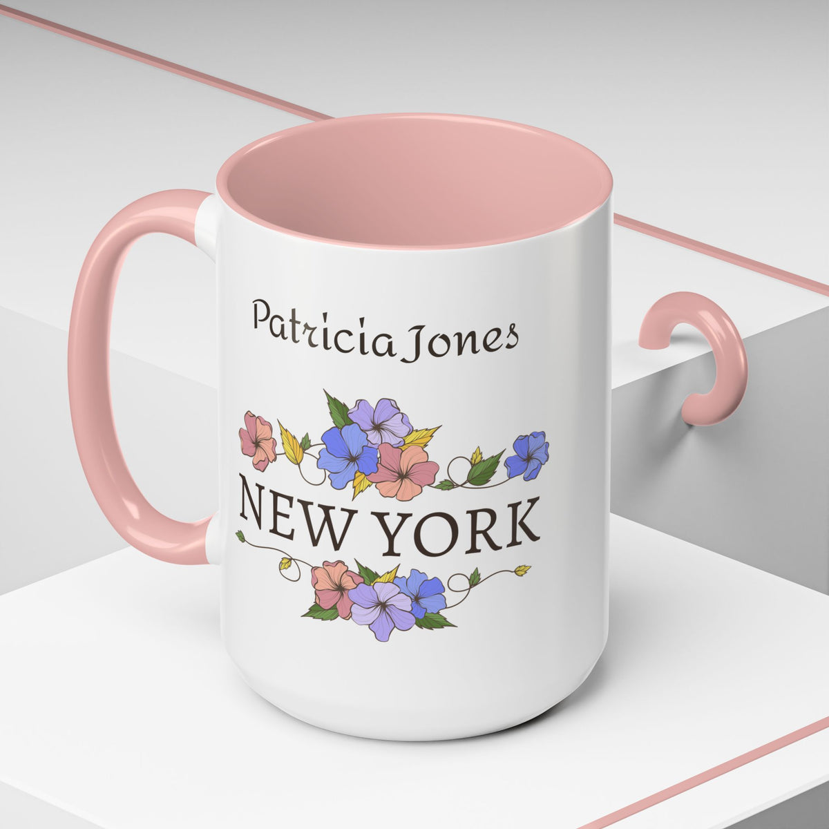 Personalized New York Mug with Name – Floral NYC Gift