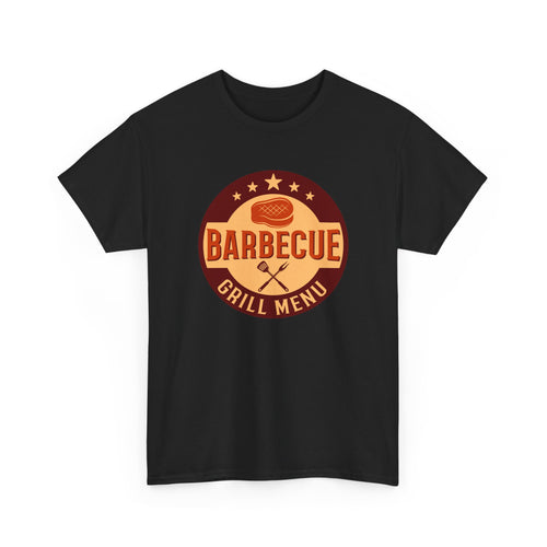 BBQ Grill Menu T-Shirt – Vintage Barbecue Cooking Graphic Tee