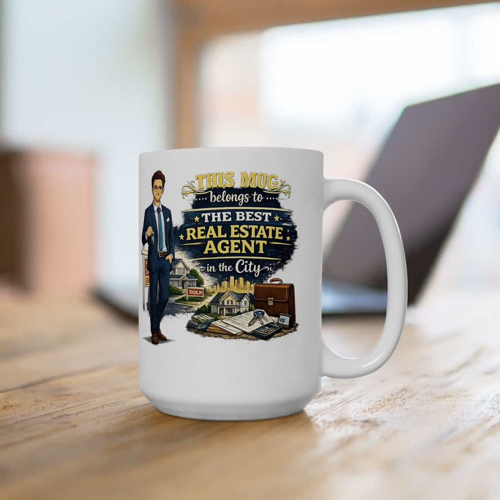 Best Real Estate Agent Mug This Mug Belongs To The Best Realtor in the City, Real Estate Gift Coffee Mug