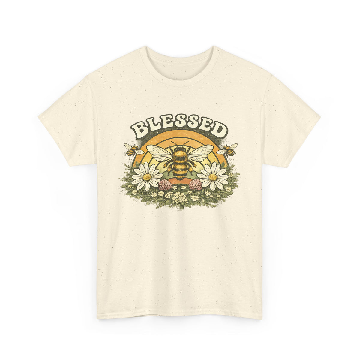 Blessed Bee T-Shirt – Christian Faith & Floral Bee Graphic Tee