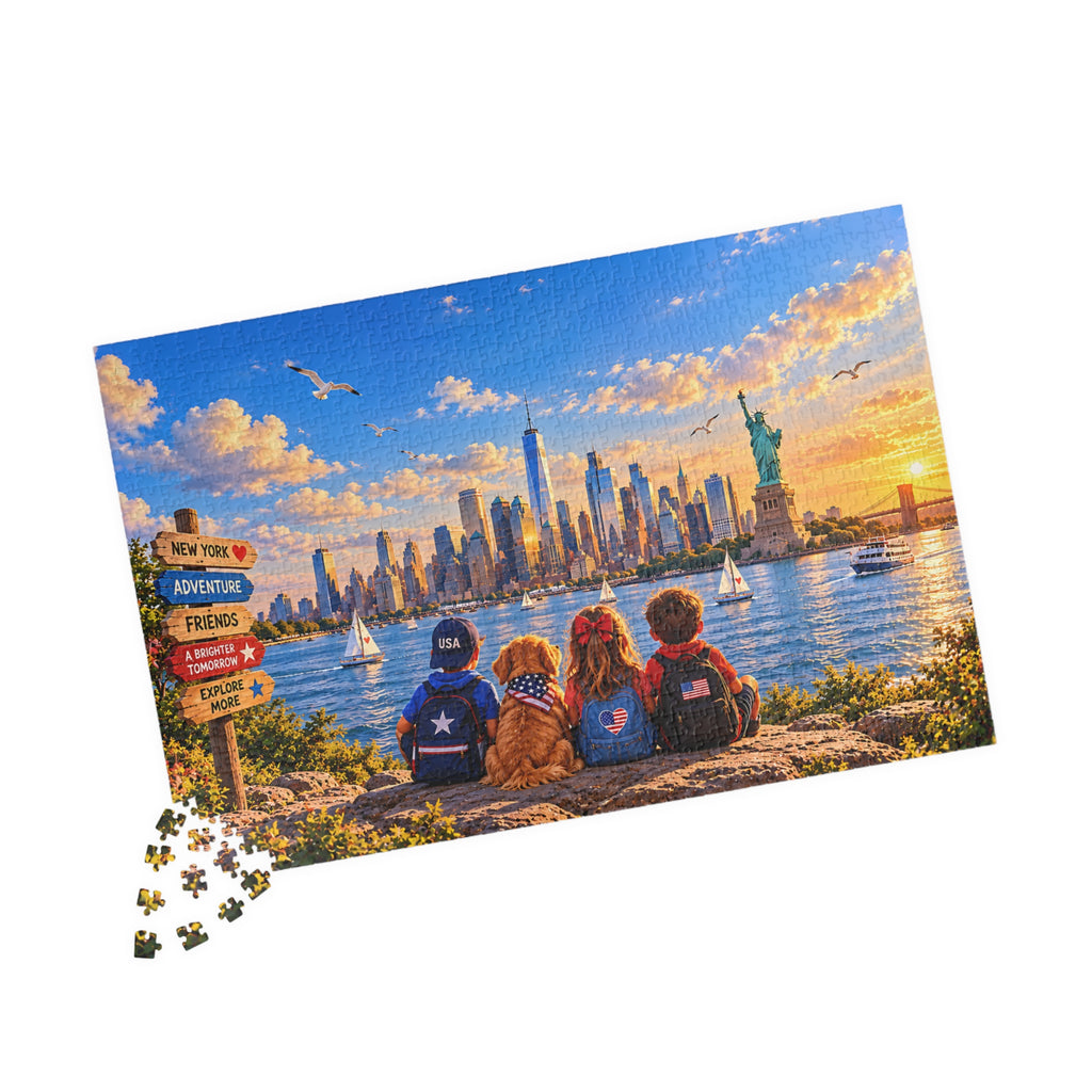 New York City USA Puzzle – Statue of Liberty Jigsaw Puzzle (110, 252, 520, 1014-piece)