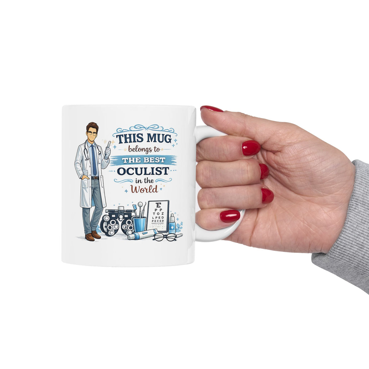 Best Oculist Mug  This Mug Belongs To The Best Oculist in the World, Eye Doctor Coffee Mug Gift