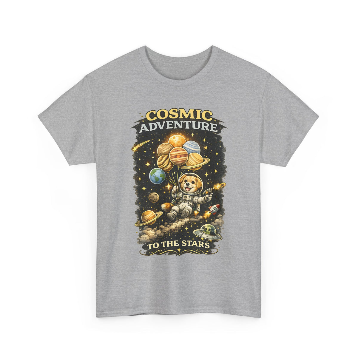Astronaut Dog T-Shirt – Space Adventure Cosmic Graphic Tee