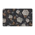 Vintage Rose Floral Doormat – Black & Neutral Botanical Entryway Mat