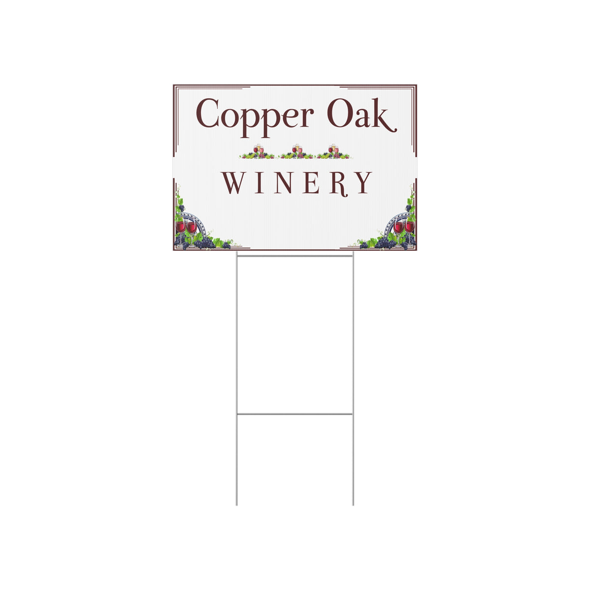 Personalized Winery Yard Sign – Custom Vineyard Business Sign Y6