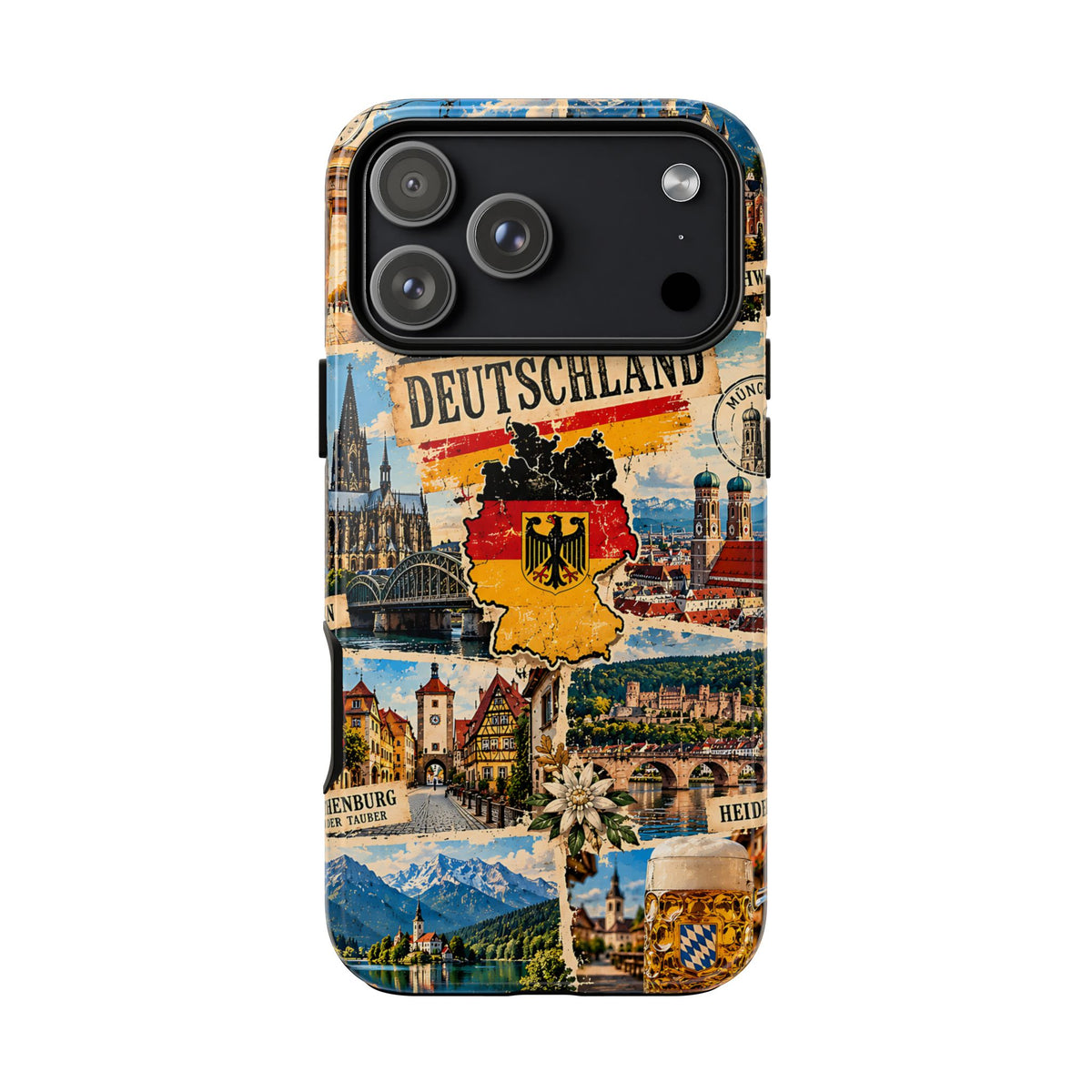 Germany Travel Collage Phone Case – Vintage German Tough Case