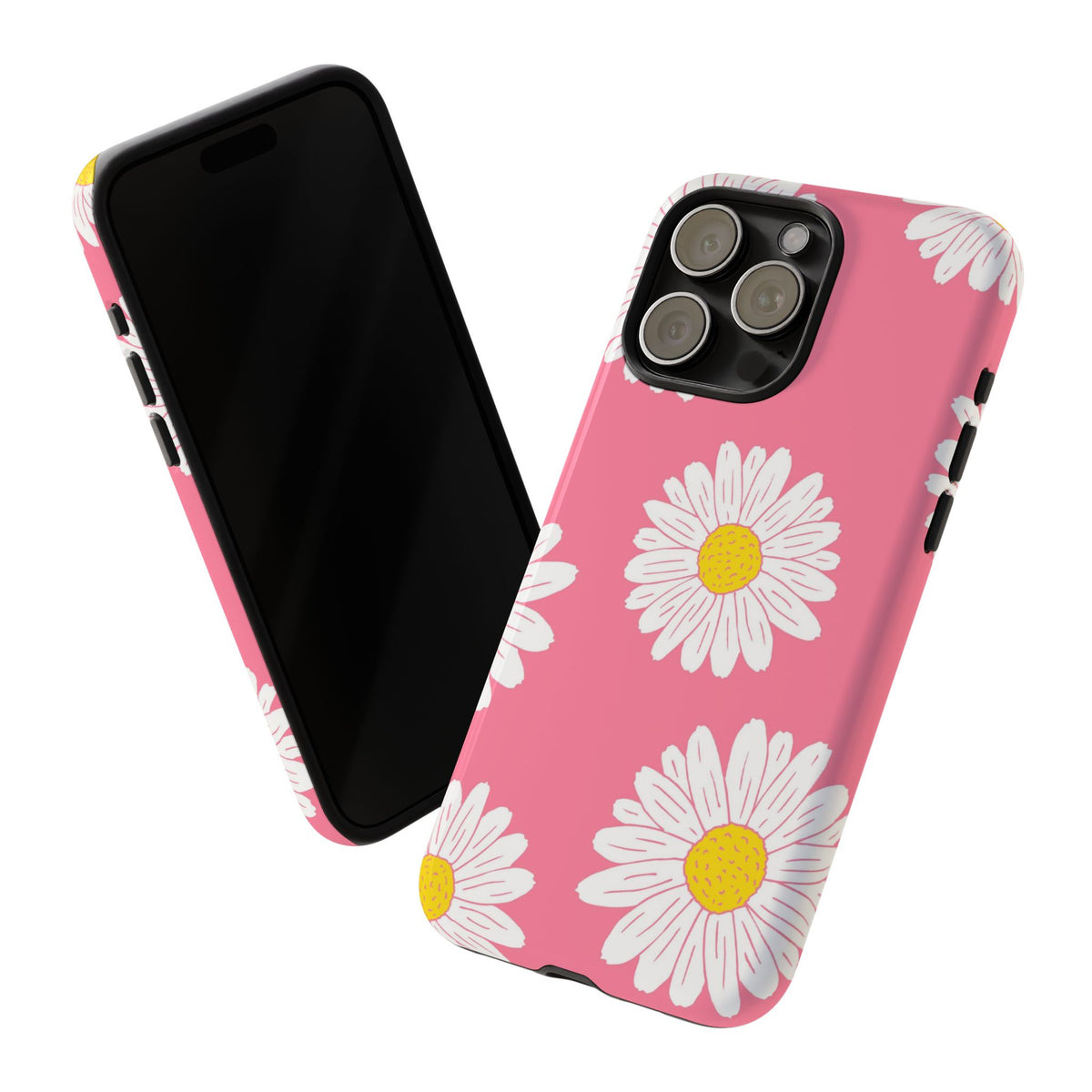 Pink Daisy Tough Phone Case – Cute Floral Design