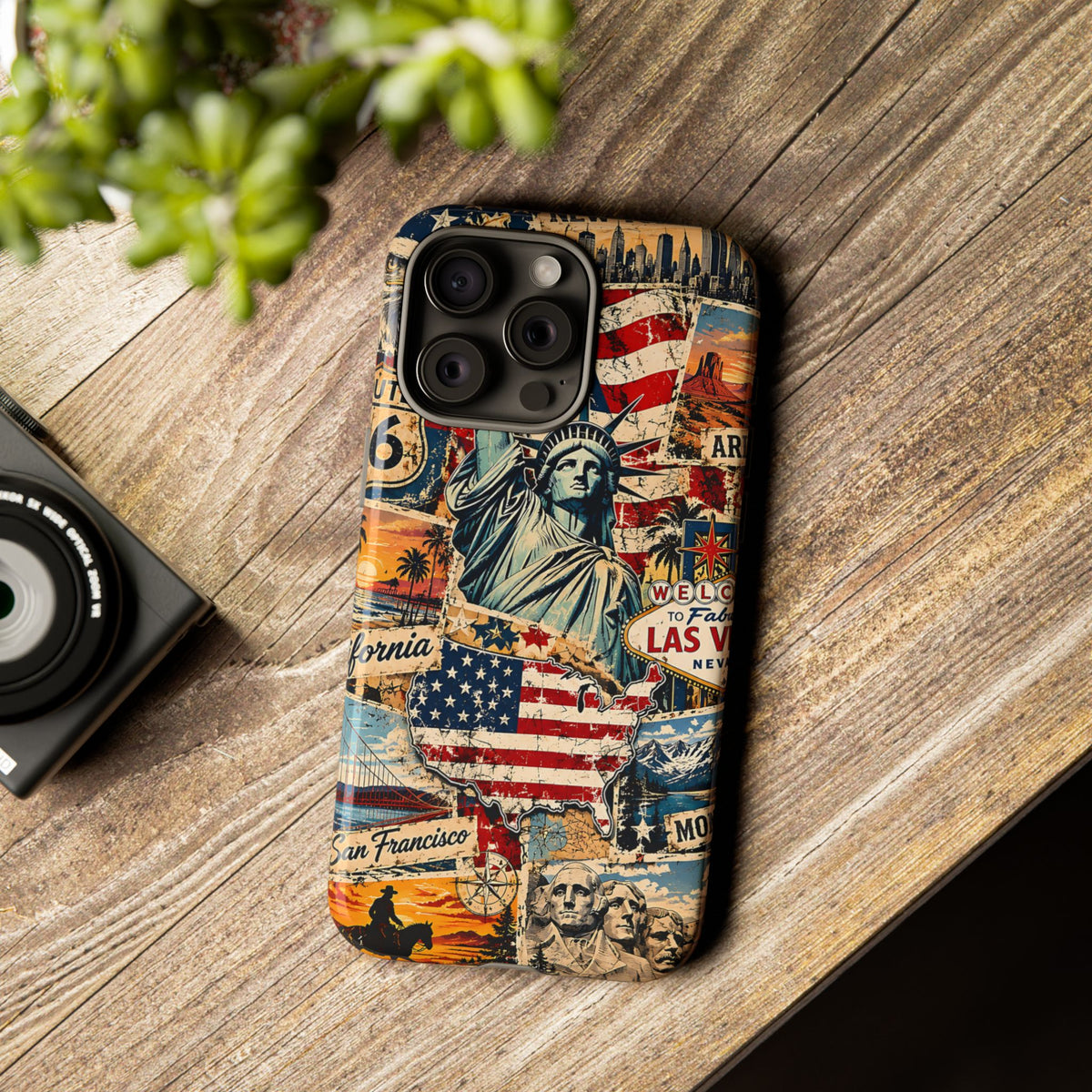 USA Travel Collage Phone Case – American Landmarks Tough Case