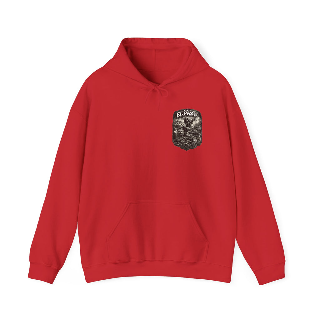El Paso Hoodie Texas Border Streetwear, Dark Western Graphic Hoodie, Urban Unisex Sweatshirt