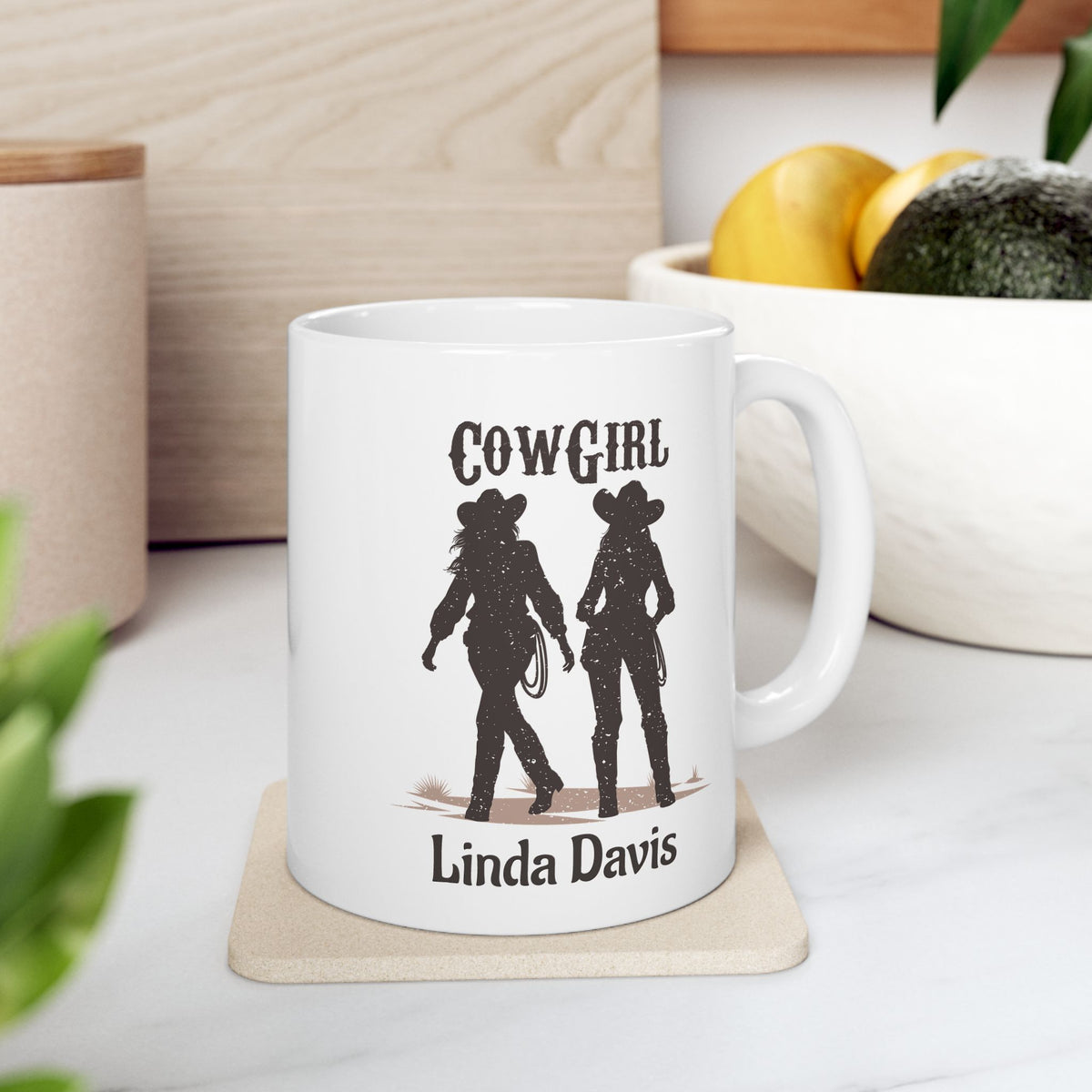 Personalized Cowgirl Mug with Name – Western Cowgirl Gift