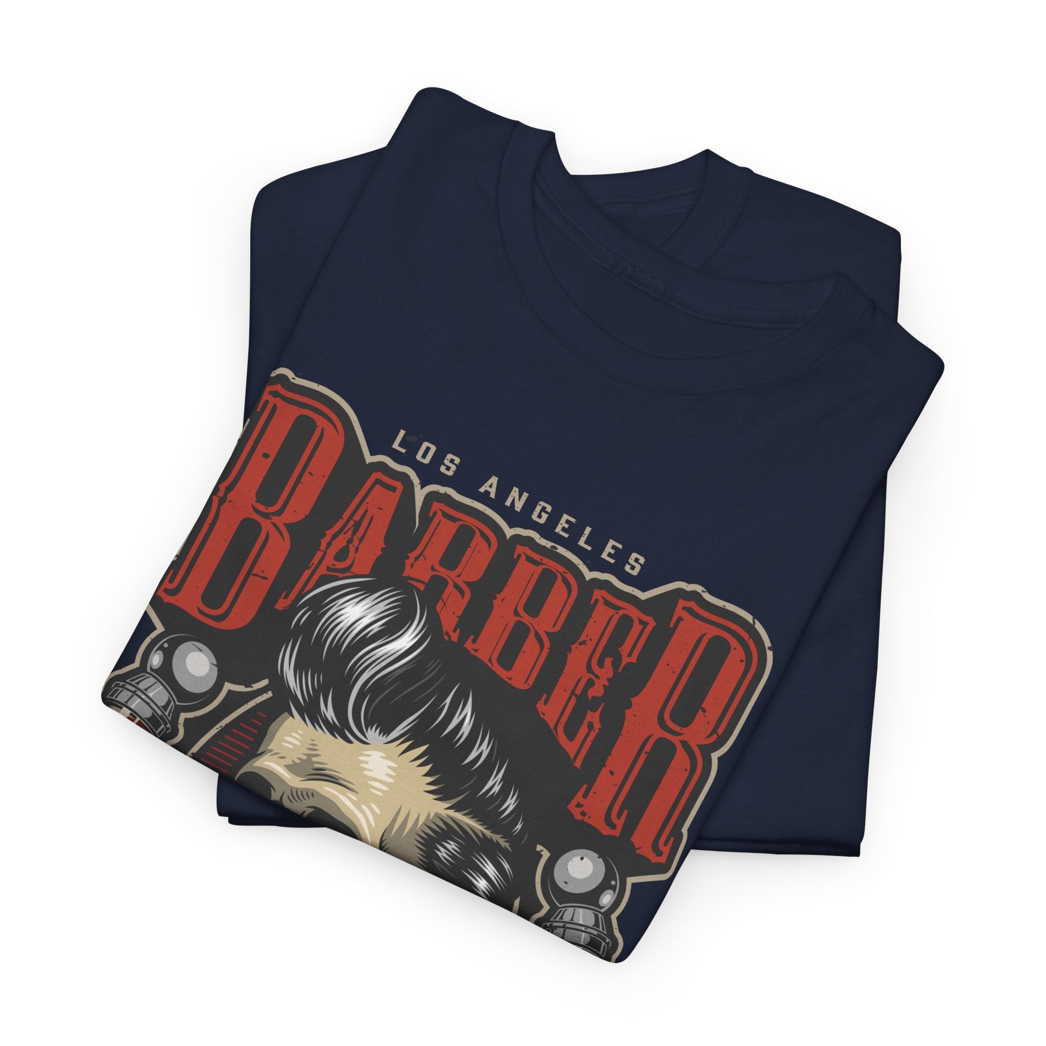 Barber Skull Tee — Vintage Barbershop Logo T-Shirt – Bamerix