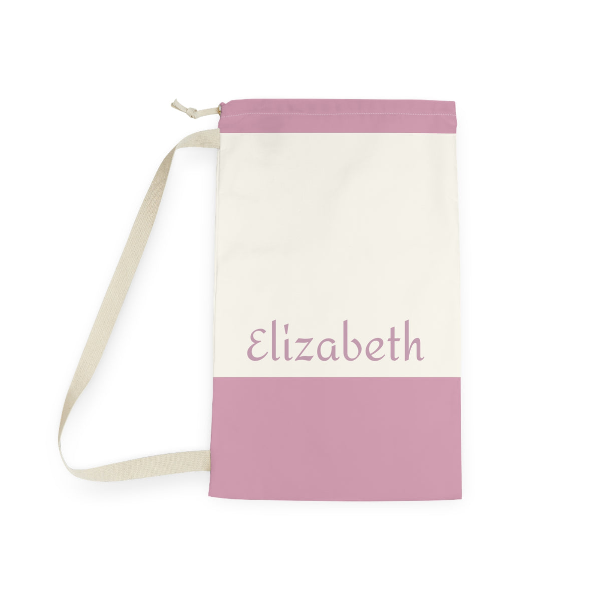Pink Colorblock Laundry Bag | Canvas Drawstring Pouch