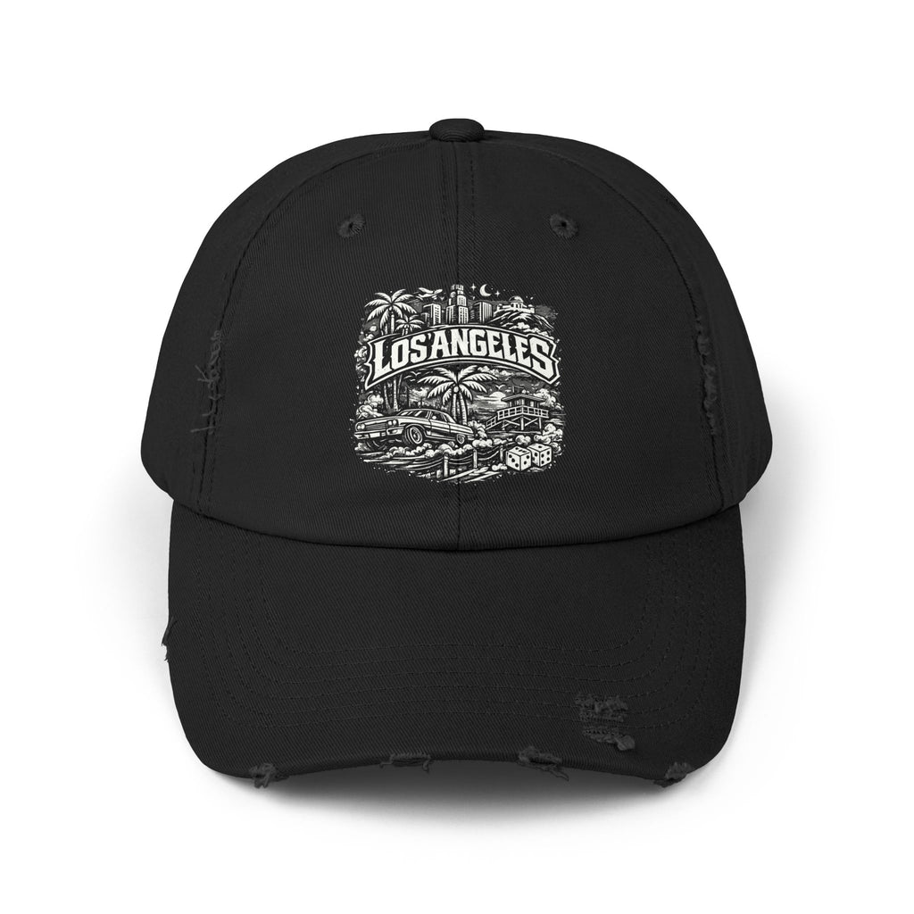 Los Angeles Distressed Cap – Vintage California Graphic Baseball Hat