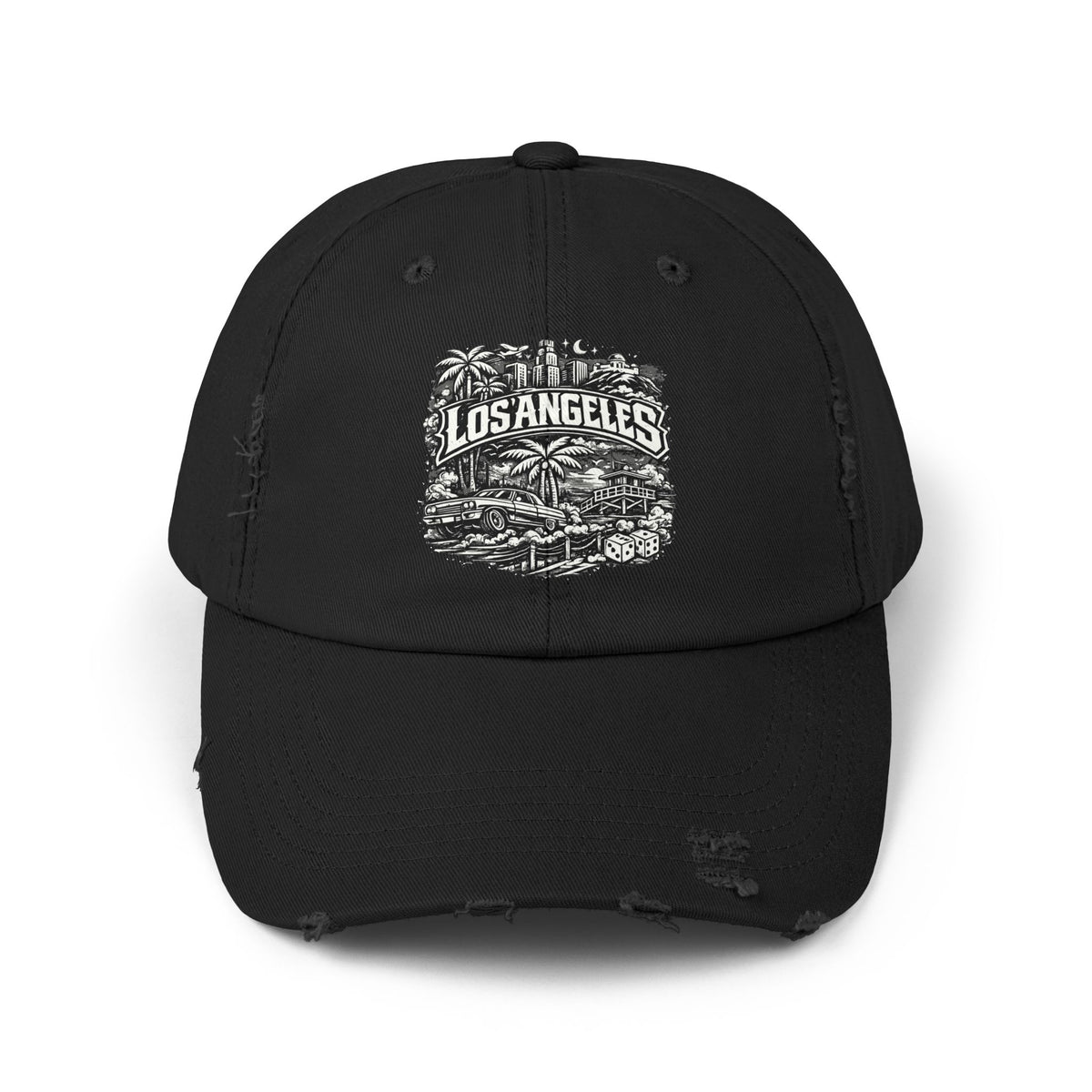 Los Angeles Distressed Cap – Vintage California Graphic Baseball Hat