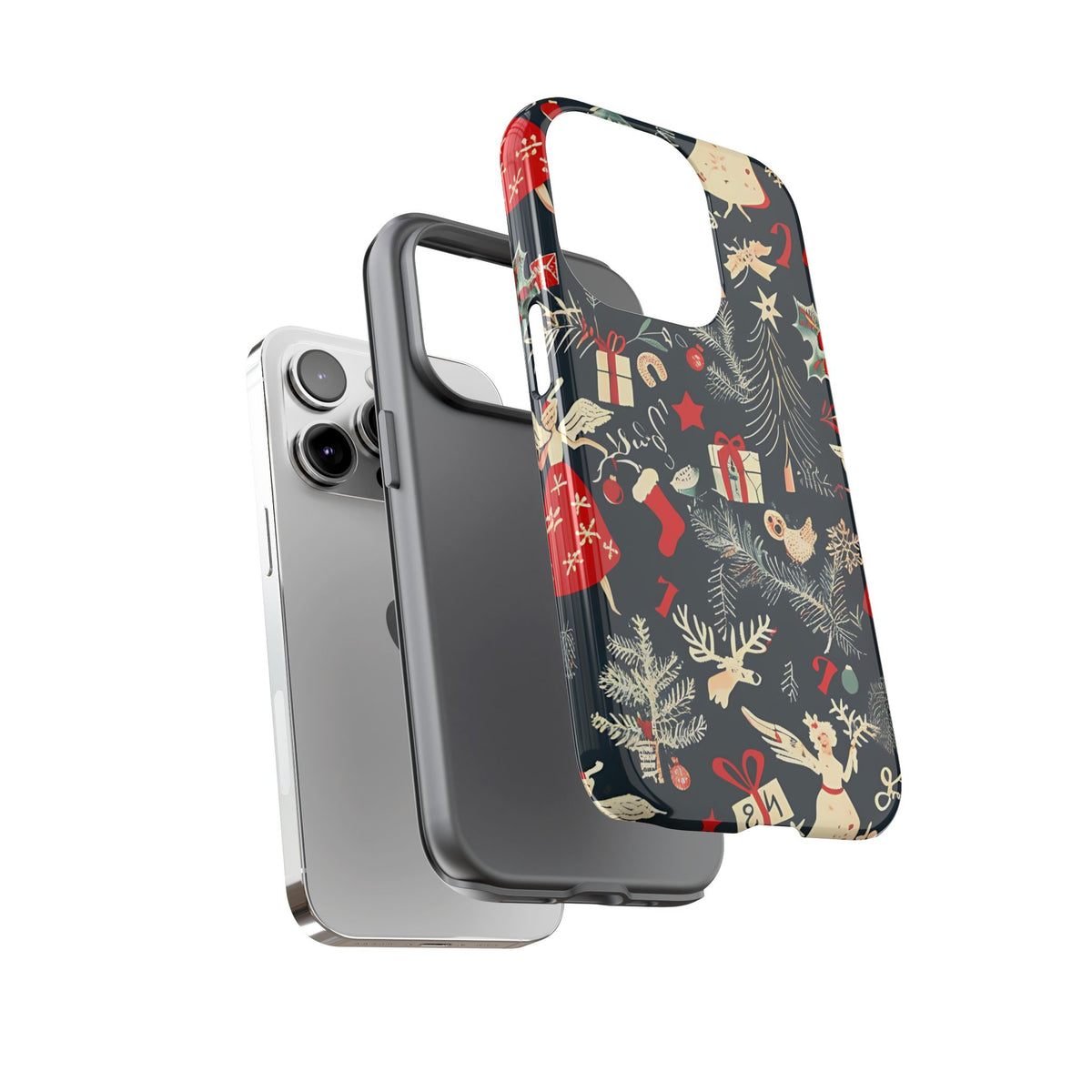Vintage Christmas Tough Phone Case – Holiday Pattern